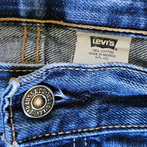 Levi's 501XX Button Fly Straight Leg Jeans Medium Wash - Picture 8 of 11